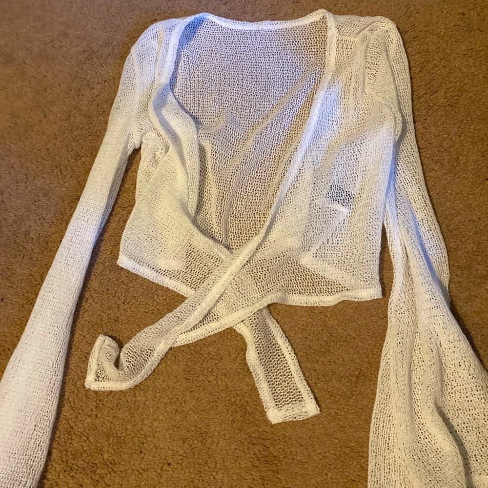 Clean white bikini cover up